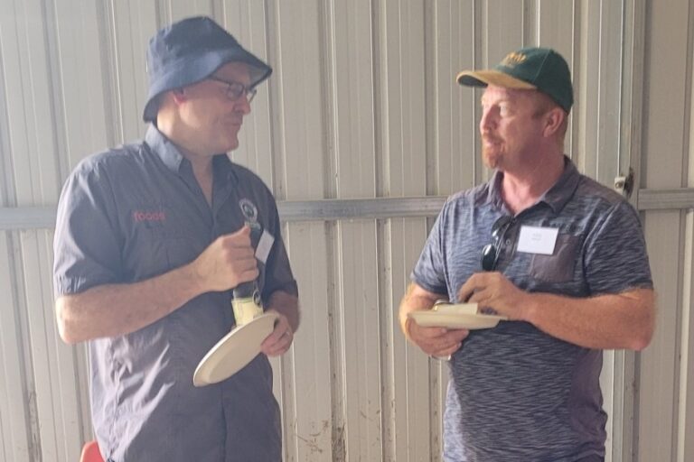Rodney Ingersol (right) at the Future Farming tour